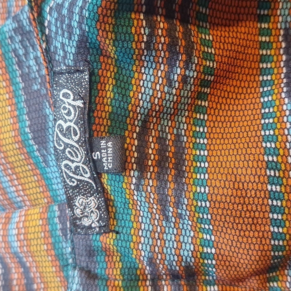 BeBop Orange and Turquoise Printed Mini Sleeveless Dress Women's Small - Picture 7 of 7